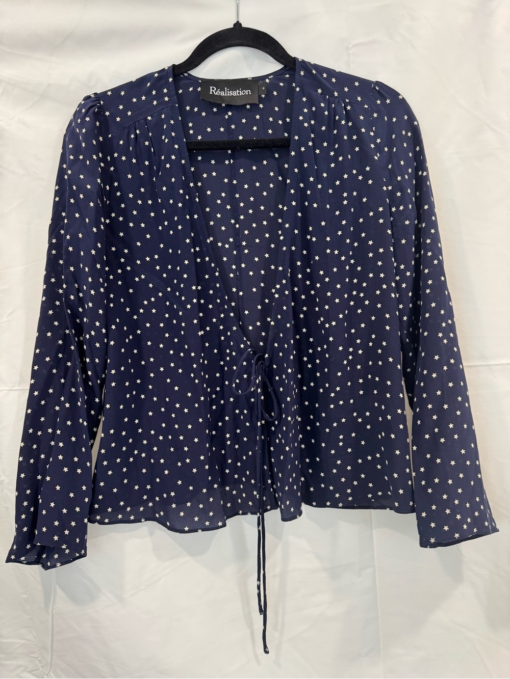 Realisation Par The Bianca Blouse in Navy size Small